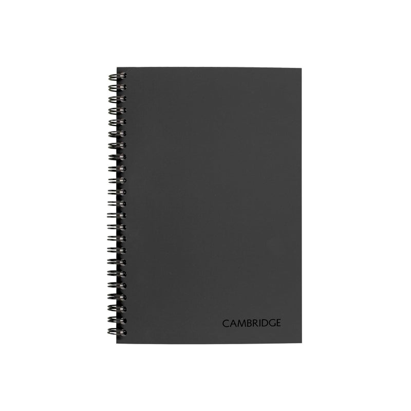 Cambridge Limited Business Notebook with QuickNotes, Legal Ruled Paper, 5" x 8", 80 Sheets, Flexible Soft Touch Cover, Wirebound, Gray (06096) - Image 1